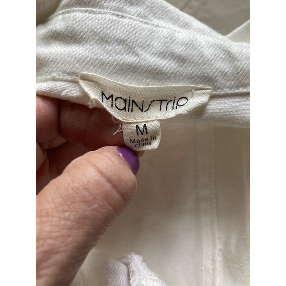 Rockabilly Gold Studded Fringe Western Denim Short Romper M Off White Boho - Picture 9 of 14